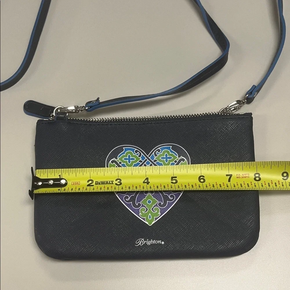 Brighton Navy Crossbody/wristlet Bag with Heart Design